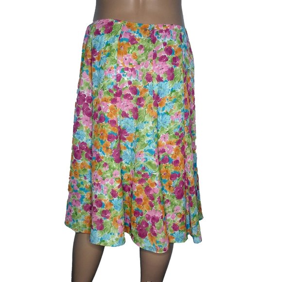 Emma & James Reversible Floral Polka Dot Skirt 12 - Picture 3 of 11